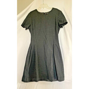 Theory Gray Corset Tee Dress FLAW 8 Short Sleeves Virgin Wool Office Careerwear